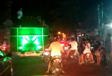 Kegiatan battle sound di Kecamatan Srono, Banyuwangi dibubarkan polisi jelang sahur, Minggu (24/3/2024) dini hari tadi.