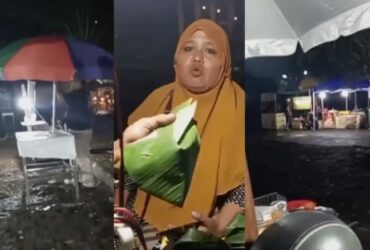 Tangkapan layar video para pelaku UMKM yang mengeluhkan dagangannya sepi setelah dipindah ke area Gedung Wanita Banyuwangi.