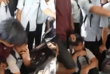 Tangkapan layar video dugaan aksi perundungan di SMPN 2 Kalipuro.(blok-a.com/Kuryanto)