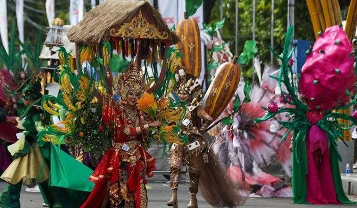 Presentasi dan penilaian juri terhadap peserta BEC 2024 bertemakan Ndaru Deso, Selasa (9/7/2024).(dok. ANTARA FOTO/Budi Candra)