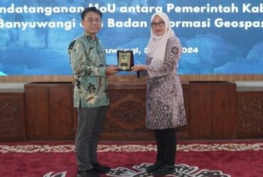 Pemkab Banyuwangi bekerjasama dengan Badan Informasi Geospasial (BIG) tingkatkan pemanfaatan satu peta, Jumat (26/7/2024).(blok-a.com/istimewa)