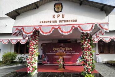 Suasana Kantor KPU Kabupaten Situbondo tampak sepi di hari kedua pendaftaran pencalonan Bupati dan Wakil Bupati Kabupaten Situbondo 2024. (mam)