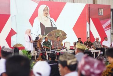 Pemkab Banyuwangi gelar Rakor Tiga Pilar di Lapangan Tennis Indoor GOR Tawang Alun, Rabu (7/8/2024).(dok. Humas Pemkab Banyuwangi)