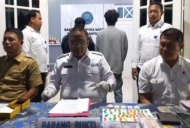 BNNK Banyuwangi gelar Press rilis ungkap kasus Narkoba, Selasa (6/8/2024).(blok-a.com/Istimewa)