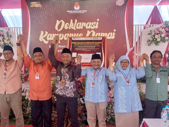 Deklarasi Pemilukada Damai oleh KPU Situbondo, Selasa (24/9/2024).
