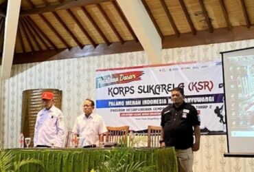 PMI Banyuwangi menggelar Diklat Dasar Korps Sukarela (KSR) Angkatan X di Ballroom Seblang Mirah Hotel, Banyuwangi, Kamis (12/9/2024). (blok-a.com/Kuryanto)