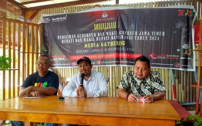 Sosialisasi KPU Banyuwangi di Resto Doesoen Kakao, Senin (7/10/2024).(blok-a.com/Kuryanto)
