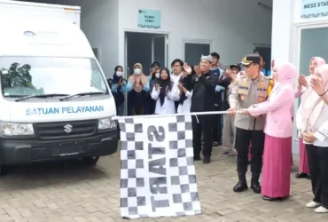 Kapolresta Banyuwangi Kombes Pol Dr. Rofiq Ripto Himawan saat meresmikan operasional SPPG Polresta Banyuwangi 2 di Kelurahan Genteng Kulon, Kecamatan Genteng, Jumat (13/2/2026)