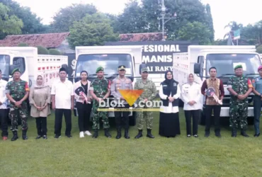 Kodim dan Pemkab Banyuwangi saat salurkan 18 Armada ke Koperasi Merah Putih yang sudah siap, Rabu (22/4/2026) (foto: Blok-a.com/Kuryanto).