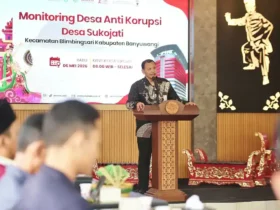 Wakasatgas Direktorat Pembinaan Peran Serta Masyarakat KPK, Andhika Widiarto saat memberikan sambutan di Desa Sukojati (foto: Istimewa)