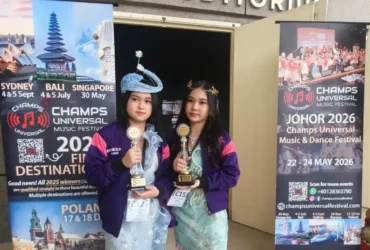Cherie dan Vivianne Wangsa Harumkan Indonesia di Ajang Musik Internasional Johor 2026 (foto: istimewa)