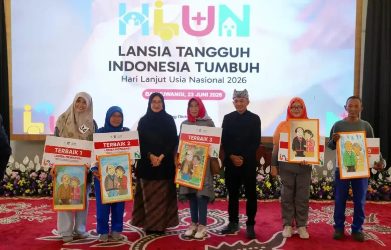 Momentum memperingati Hari Lanjut Usia Nasional (HLUN) 2026, Bupati Banyuwangi Ipuk Fiestiandani berkomitmen tingkatkan kualitas hidup lansia, Selasa (23/6/2026) (foto: istimewa)