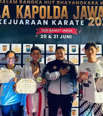 Sambut Hari Bhayangkara ke-80, Atlet Karate Polresta Banyuwangi Borong Medali di Kapolda Jatim Cup 2026 (foto: Blok-a.com/istimewa)