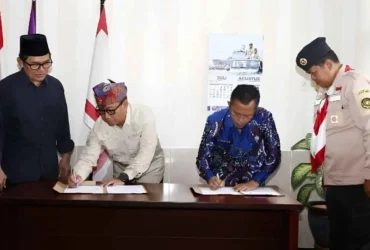 BNNK Banyuwangi dan Kwarcab Pramuka perkuat Saka Pramuka anti narkoba (foto: istimewa)