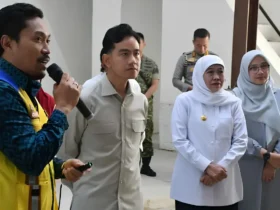 Wapres RI Gibran Rakabuming didampingi Gubernur Jatim, Khofifah Indar Parawansa dan Bupati Ipuk Fiestiandani saat Tinjau Progres Revitalisasi Pasar Induk Banyuwangi, Jum'at (10/07/2026) (foto: Blok-a.com/Istimewa)