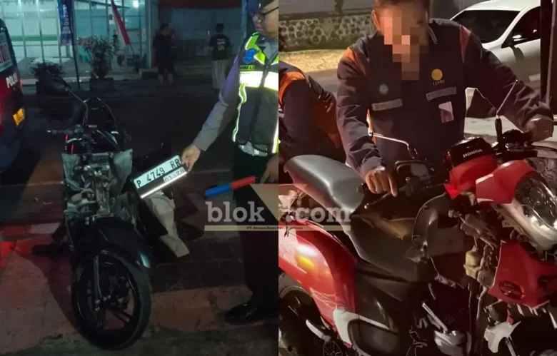 Kondisi motor Honda Vario usai alami laka tunggal, serta Honda Scoopy setelah bertabrakan dengan truk Tangki Hino di Jalan Raya Banyuwangi-Jember, Rabu-Jumat (12-14/08/2026) (foto: Blok-a.com/Kuryanto)