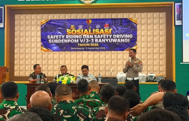 Gelar kegiatan Sosialisasi Safety Riding dan Savety Driving yang bertempat di Makodim 0825 Banyuwangi, Rabu (16/09/2026) (Foto: dok Satlantas Bwi untuk blok-a com).